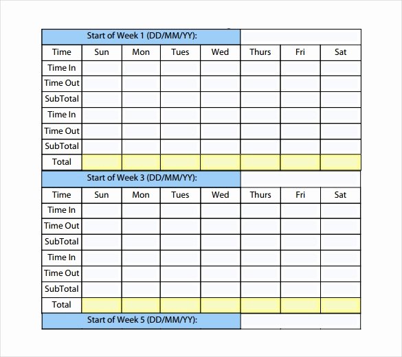 Home Care Timesheet Template Fresh 23 Monthly Timesheet Templates Free Sample Example