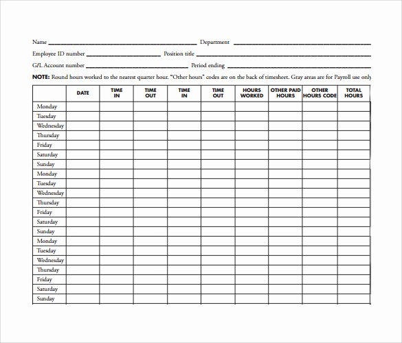 Home Care Timesheet Template Lovely 10 Sample Monthly Time Sheet Calculator Templates to