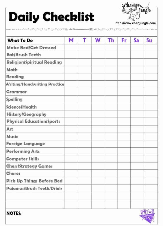 Homeschool Daily Schedule Template Best Of Daily Homeschool Checklist because 1 Will Def Do Better