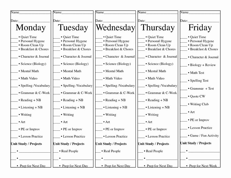 Homeschool Daily Schedule Template Inspirational 1000 Ideas About Classroom Daily Schedule On Pinterest