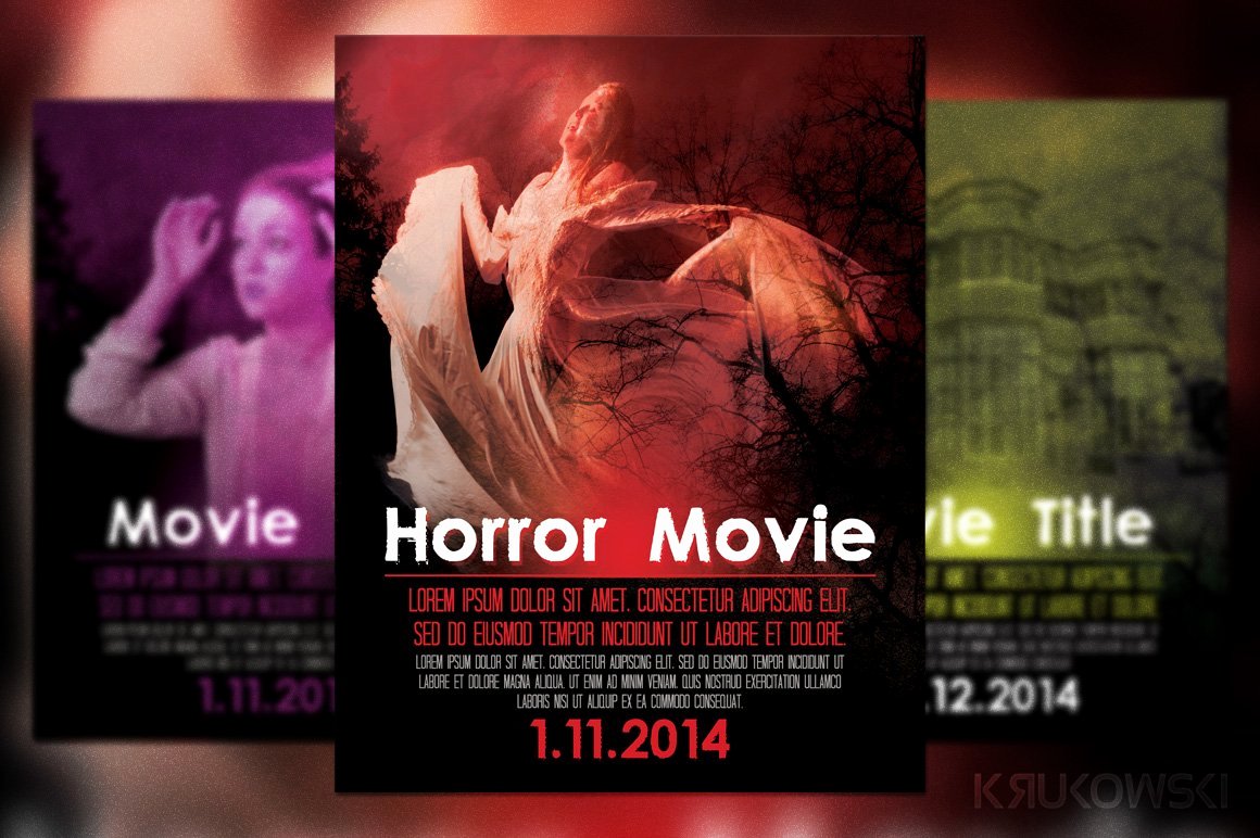 Horror Movie Poster Template Elegant Horror Movie Poster Flyer Flyer Templates Creative
