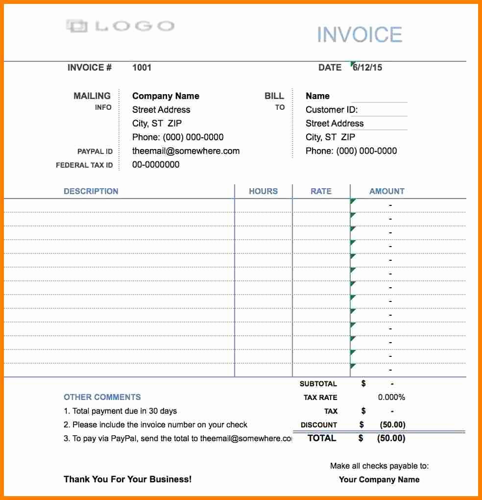 Hourly Invoice Template Excel Fresh 8 Hourly Billing Template