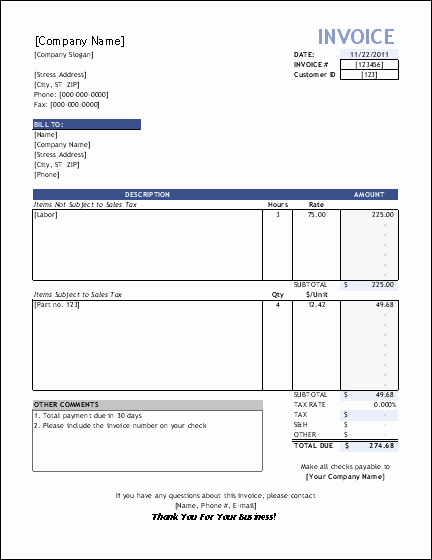 Hourly Invoice Template Excel Fresh Hourly Invoice Template Excel