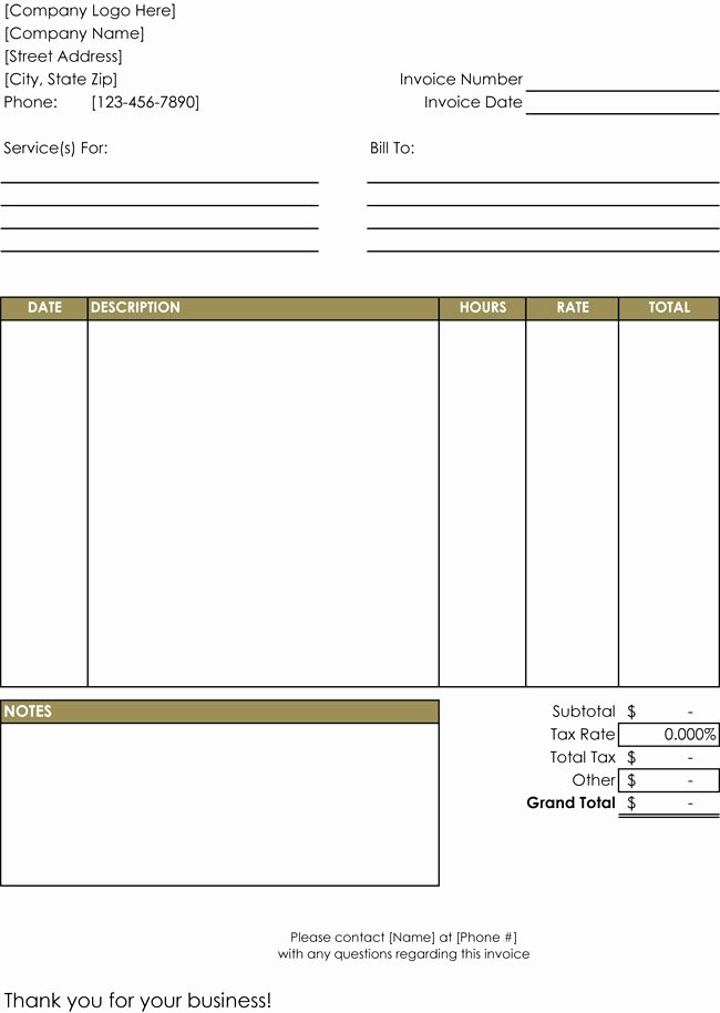 Hourly Invoice Template Excel New Hourly Invoice Template Excel 50 Elegant Electrician