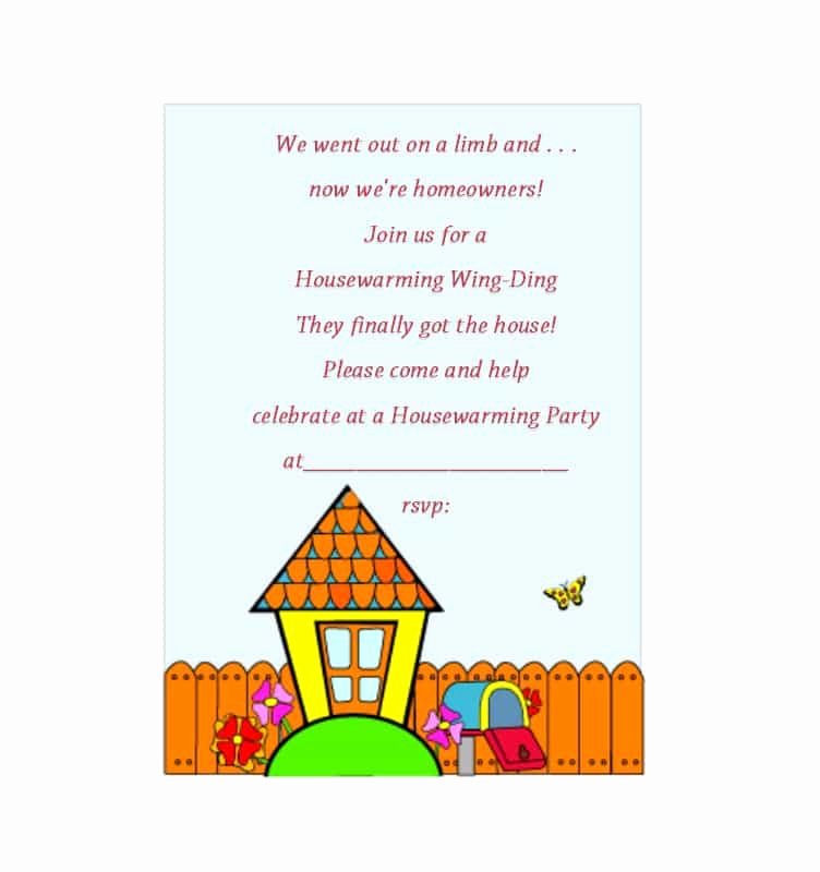 Housewarming Party Invitation Template Unique 40 Free Printable Housewarming Party Invitation Templates