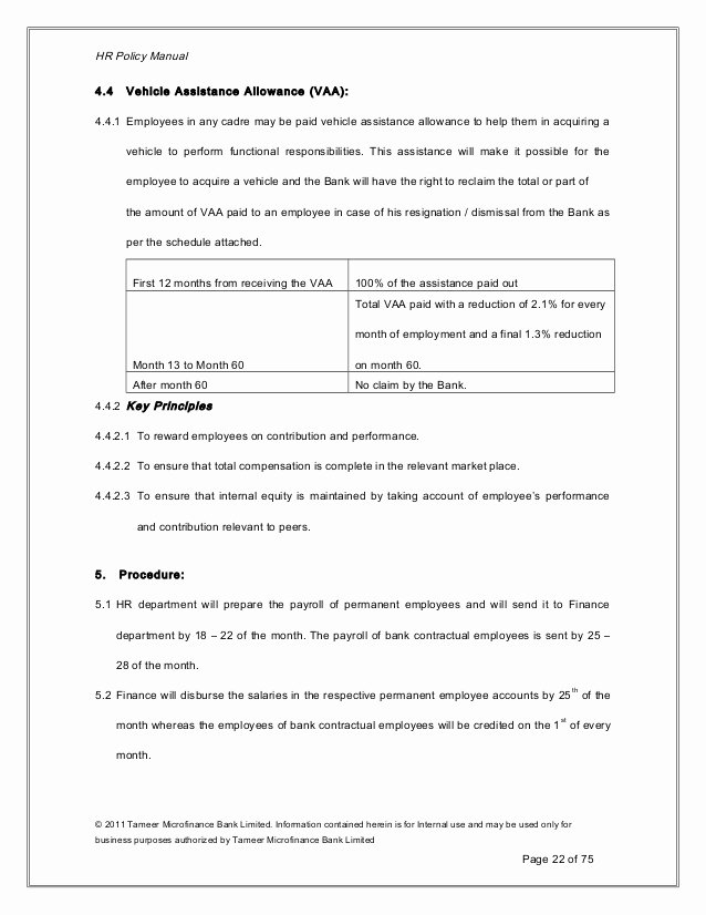 Human Resource Policy Template Luxury Human Resource Policy 2011 12