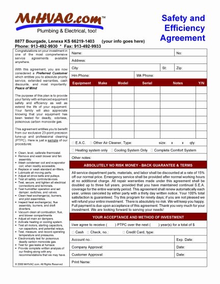 Hvac Maintenance Agreement Template Inspirational List Of Products All Mr Hvac software and Advice