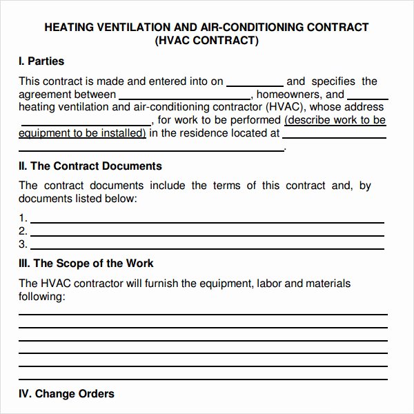 Hvac Service Contract Template Fresh Service Agreement 7 Free Pdf Doc Download