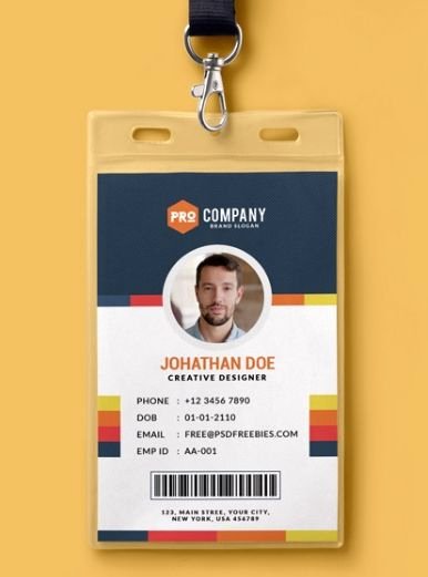 Id Card Template Photoshop New Pinterest