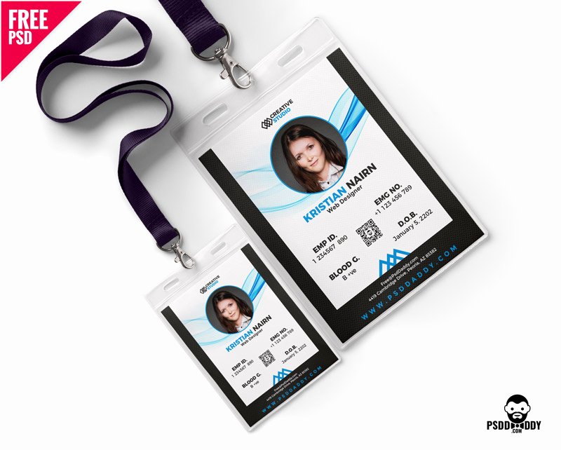 Identity Card Template Psd Best Of [free] Fice Identity Card Template