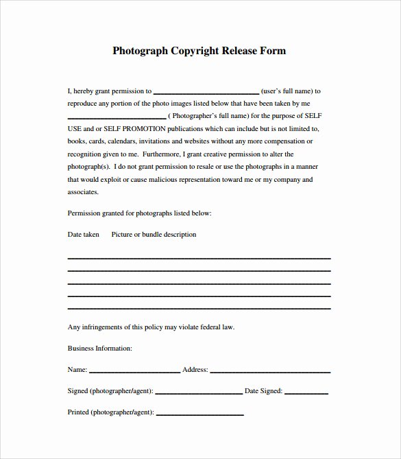 Image Release form Template Elegant Image Release form 17 Download Free Documents In Pdf