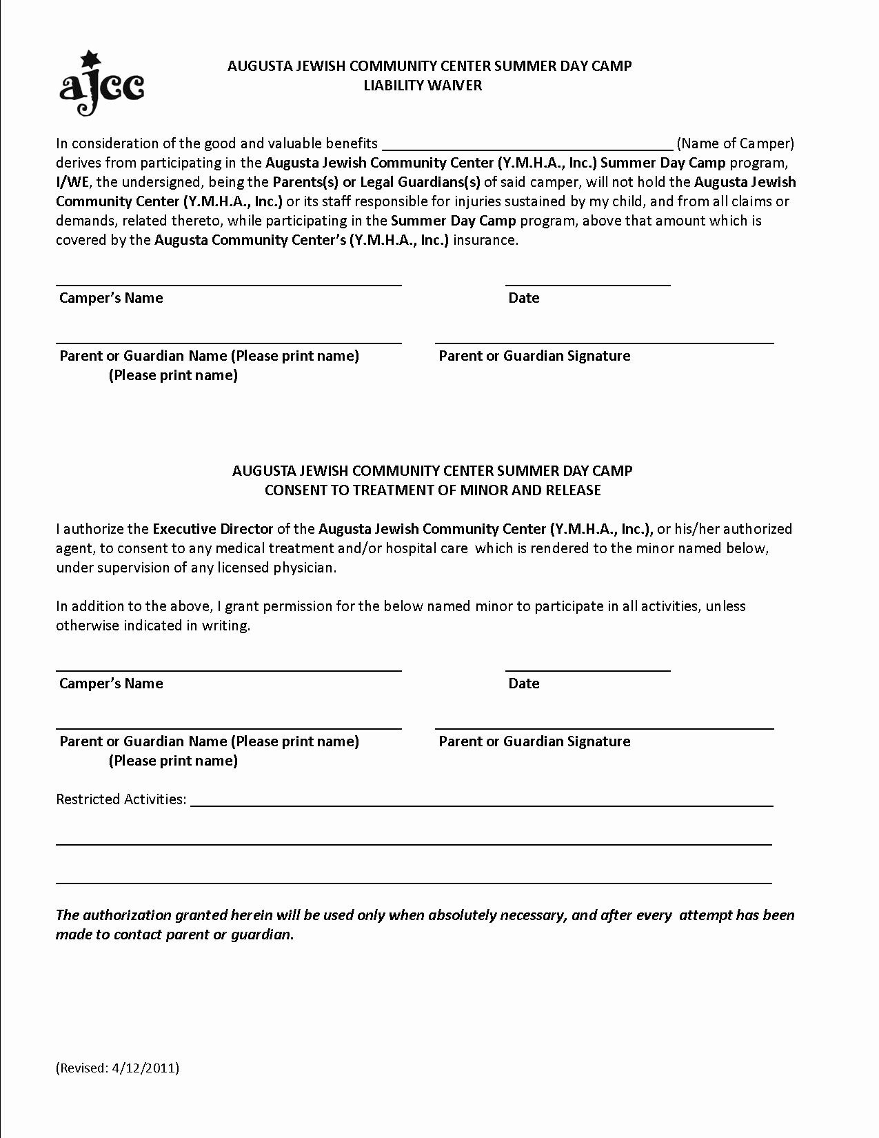 Image Release form Template Fresh Free Printable Liability form form Generic