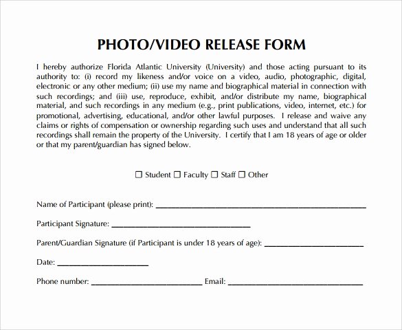 Image Release form Template Lovely Video Release form 8 Samples Examples &amp; format