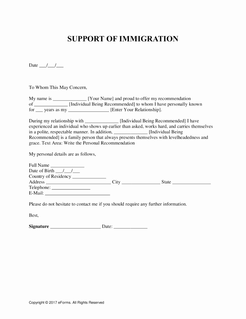 Immigration Recommendation Letter Template Best Of Character Reference Letter to Immigration Judge