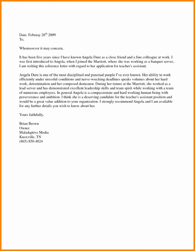 Immigration Recommendation Letter Template Fresh Support Letter Sample for Immigration