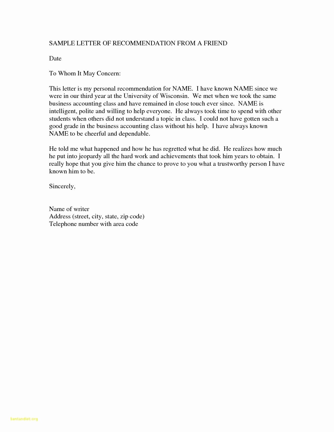 Immigration Reference Letter Template Fresh 2 3 Letter From Friend for Immigration
