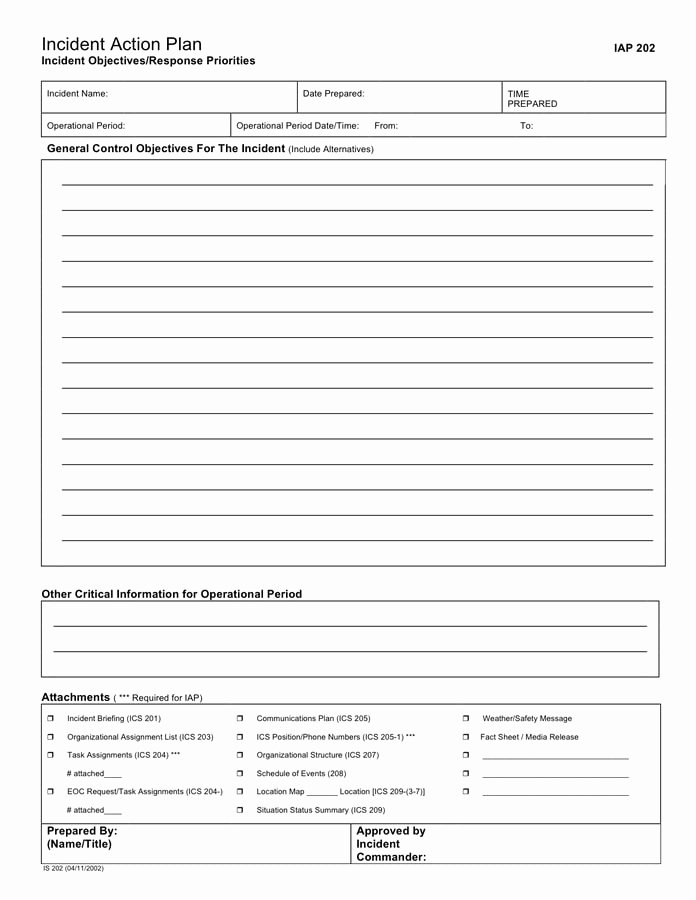 Incident Action Plan Template Best Of 10 Incident Action Plan Examples Doc Pdf