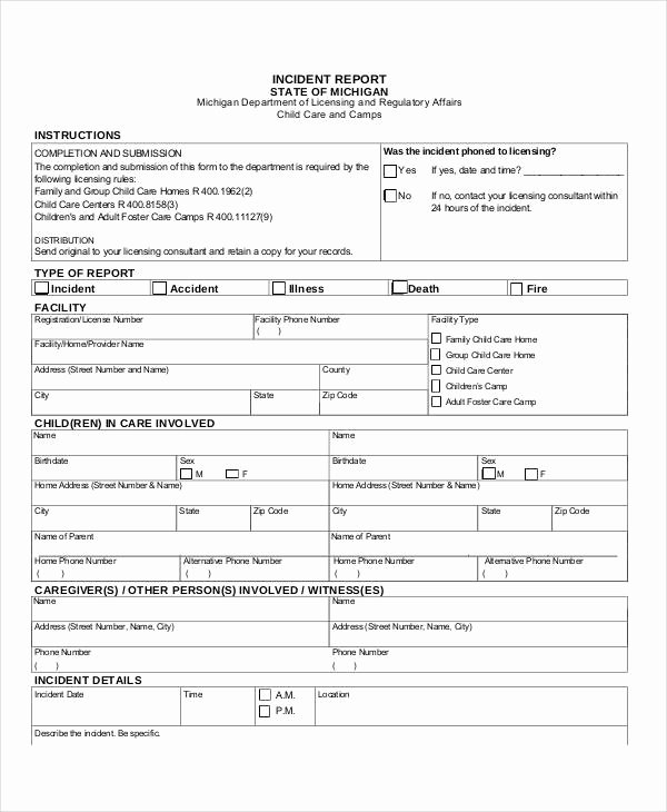 Incident Report Template Pdf Best Of Blank Incident Report Template 17 Free Pdf format