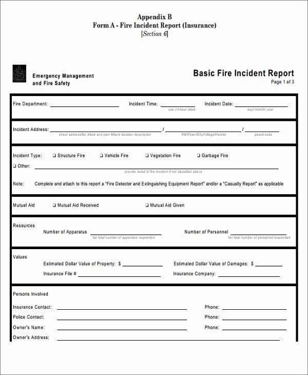 Incident Report Template Pdf Elegant 45 Incident Report formats