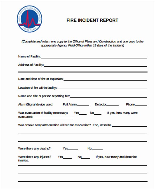 construction incident report template