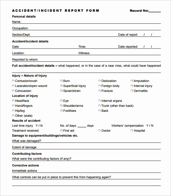 Incident Report Template Pdf New 37 Incident Report Templates Pdf Doc Pages