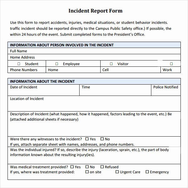 Incident Report Template Pdf Unique 5 Sample Police Reports