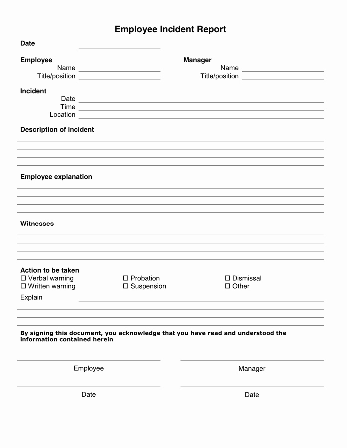Incident Report Template Word Fresh 10 Incident Report Templates Word Excel Pdf formats