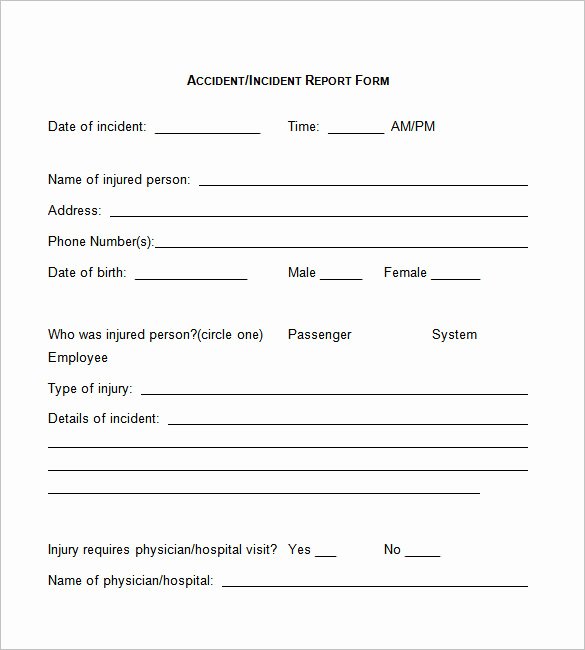 Incident Report Template Word Inspirational 37 Incident Report Templates Pdf Doc Pages