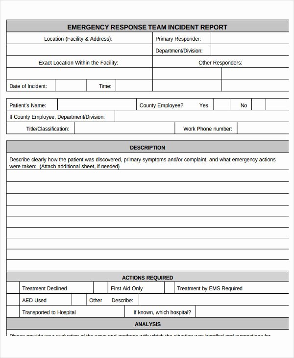 Incident Response Report Template New 39 Free Incident Report Templates Pdf Word