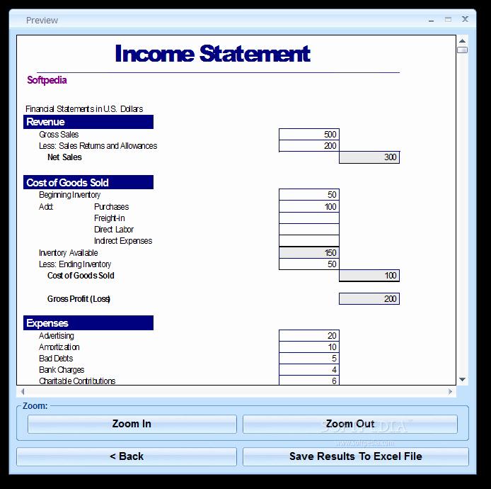 Income Statement Template Xls Elegant Excel In E Statement Template software Download
