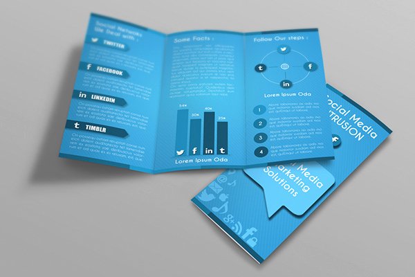 Indesign Trifold Brochure Template Awesome social Media Tri Fold Brochure Template On Behance