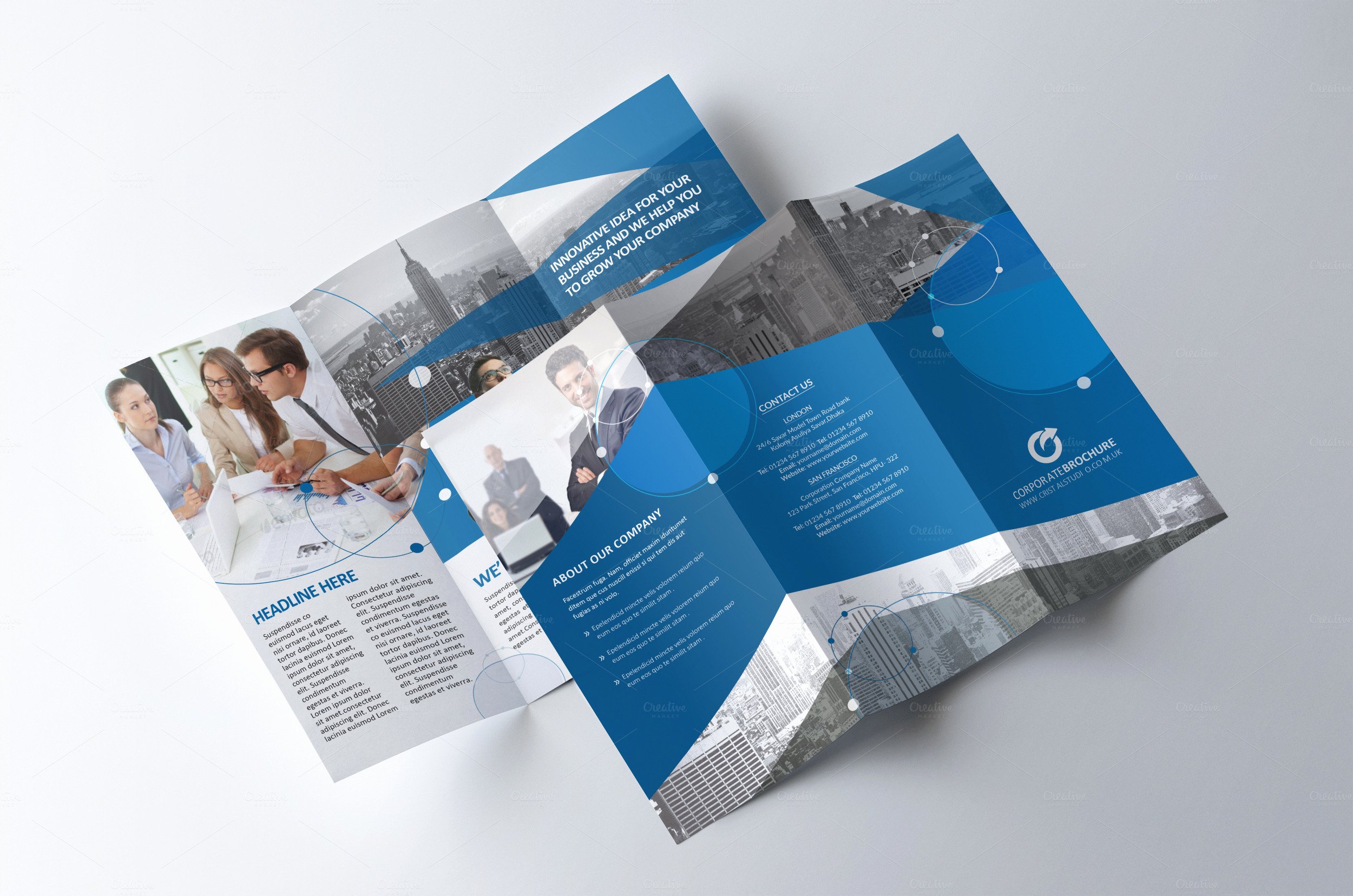 Indesign Trifold Brochure Template Luxury Tri Fold Brochure Multipurpose Brochure Templates On