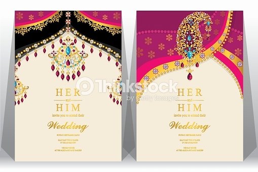 Indian Wedding Card Template Beautiful Indian Wedding Invitation Card Templates with Gold