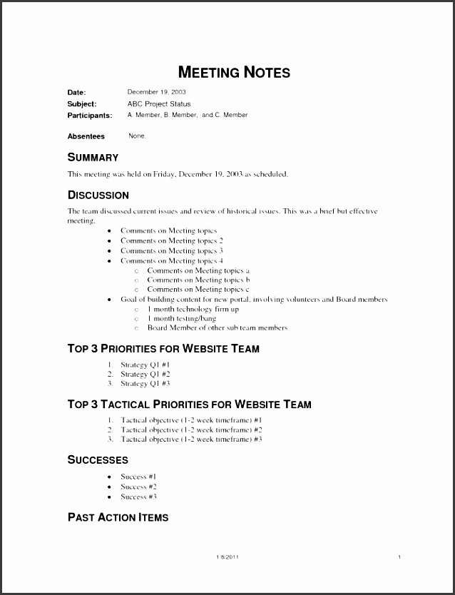 Informal Meeting Minutes Template Lovely 6 Informal Meeting Agenda Template Sampletemplatess