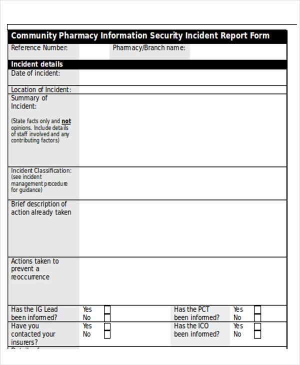 Information Security Program Template Best Of 28 Incident Report Templates In Word