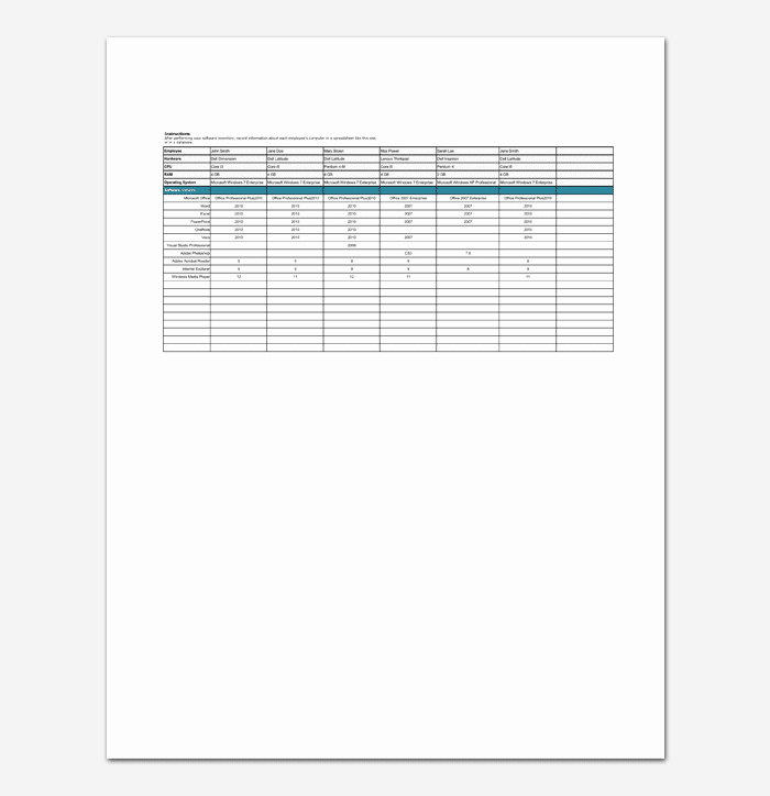 Information Technology Inventory Template Beautiful asset Inventory Template 4 for Excel &amp; Pdf format