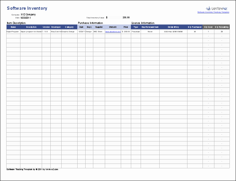 Information Technology Inventory Template Best Of Free software Inventory Tracking Template for Excel