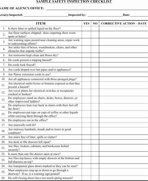 Inspection Checklist Template Excel Inspirational Home Inspection Checklist for Foster Care Homemade Ftempo