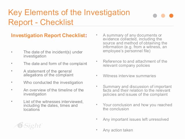 Internal Investigation Report Template Lovely Writing Effective Investigation Reports