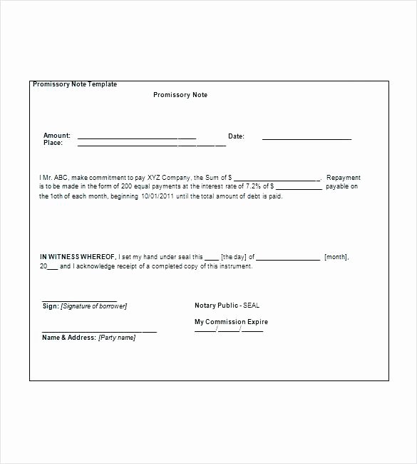 International Promissory Note Template Awesome Sample Negotiable Promissory Note 4 Example Useful Sence