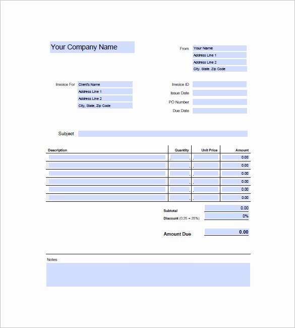 Invoice Template for Freelance Beautiful Freelance Invoice Template 8 Free Word Excel Pdf