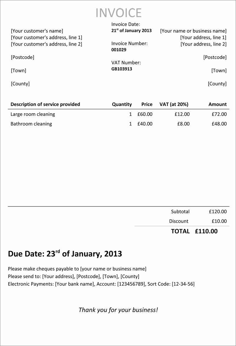 Invoice Template for Freelance Best Of Simple Invoice Template Uk