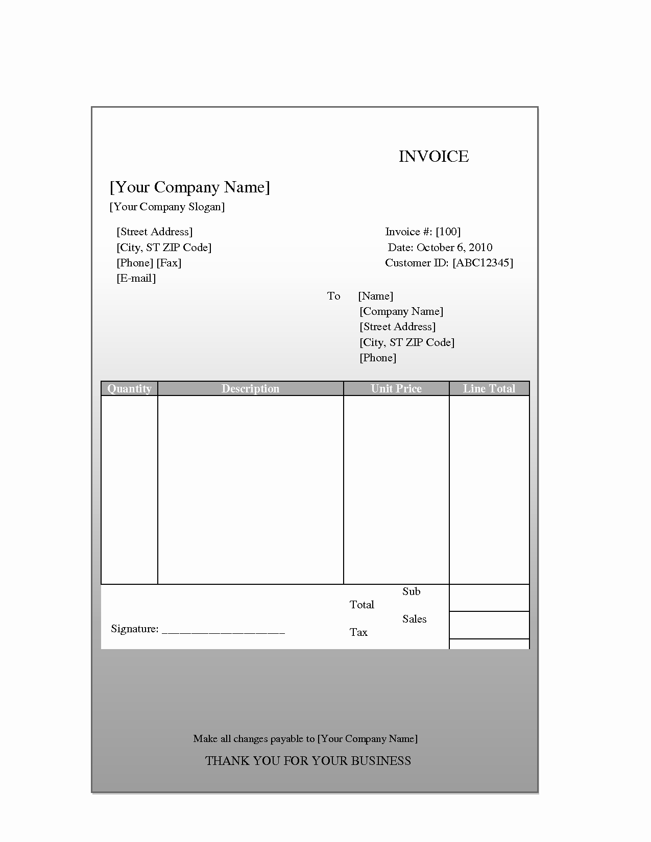Invoice Template for Mac New Word Invoice Template Mac