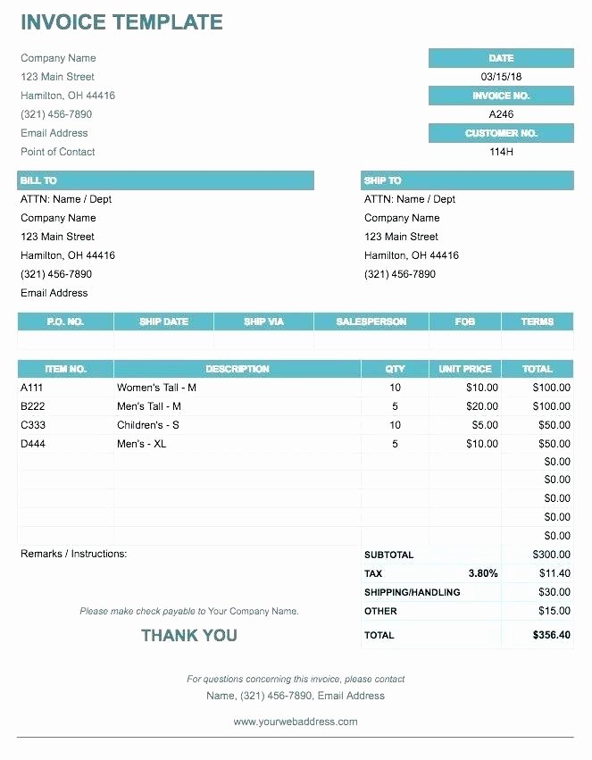 Invoice Template Google Sheets Awesome Receipt Document Picture Blank Invoice Template Google