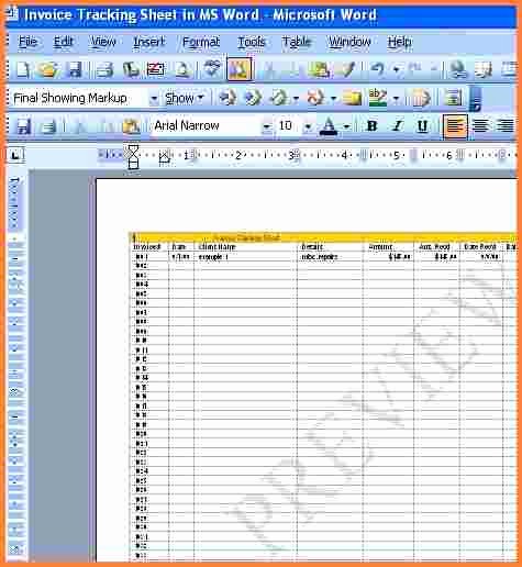 Invoice Tracking Template Excel New 8 Invoice Tracking Spreadsheet Template