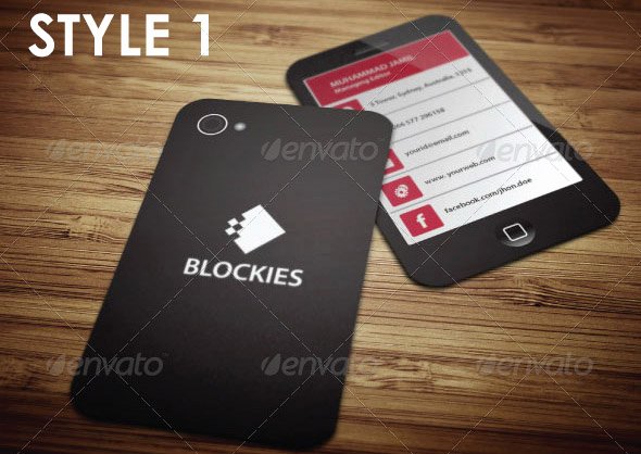 iPhone Business Card Template Awesome 17 Cool Mobile Phone Business Card Templates – Design Freebies