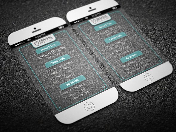 iPhone Business Card Template Best Of Free iPhone 6 Style Transparent Business Card Template Psd