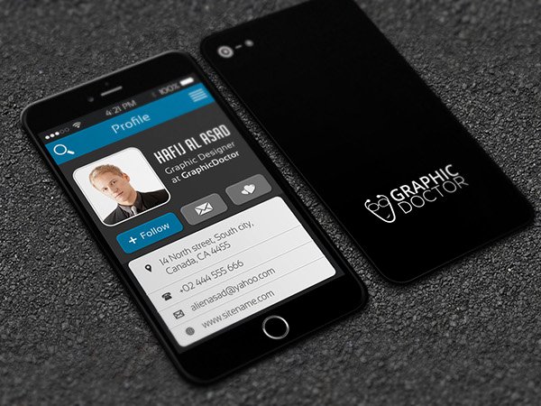 iPhone Business Card Template Fresh iPhone Business Card Template On Behance