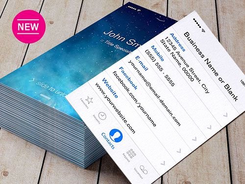 iPhone Business Card Template Lovely iPhone Ios 5 Flat Style Business Card Template