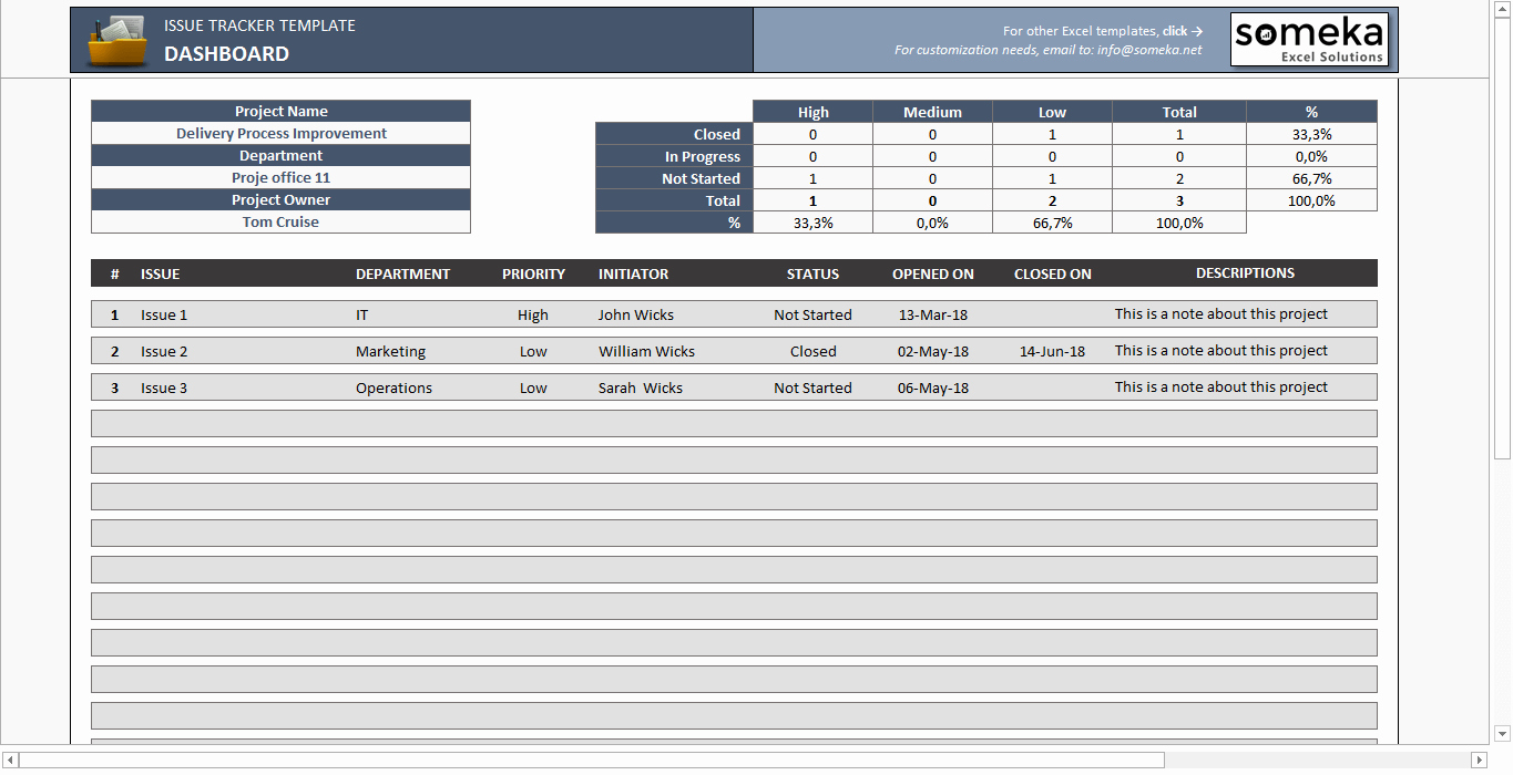 Issue Tracking Template Excel Beautiful issue Tracker Free Excel Template to Track Project